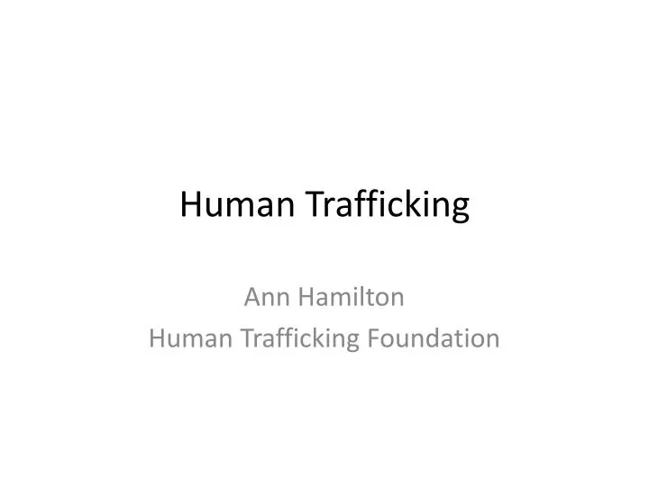 human trafficking