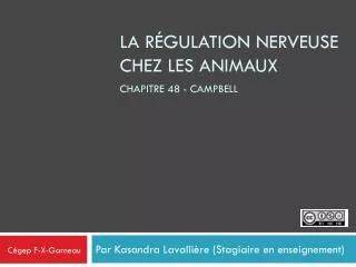 la r gulation nerveuse chez les animaux