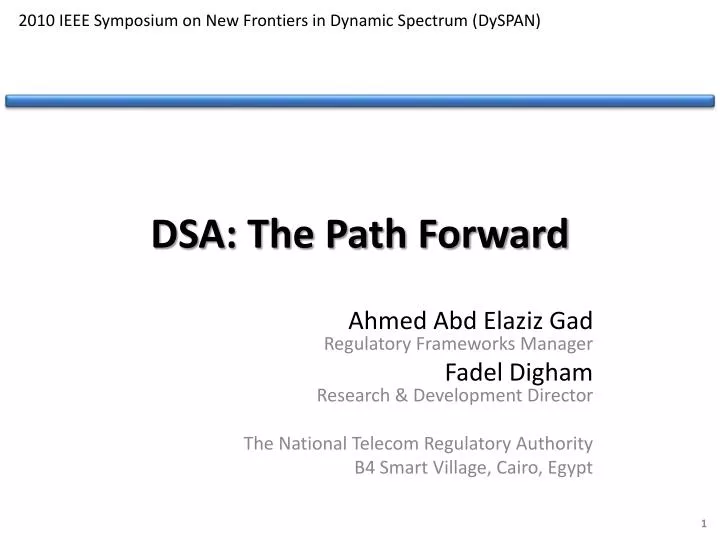 dsa the path forward