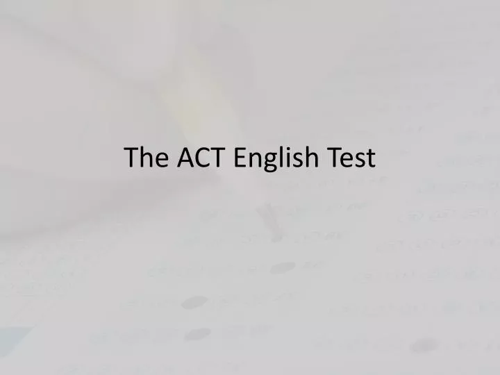 the act english test