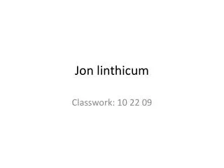 Jon linthicum
