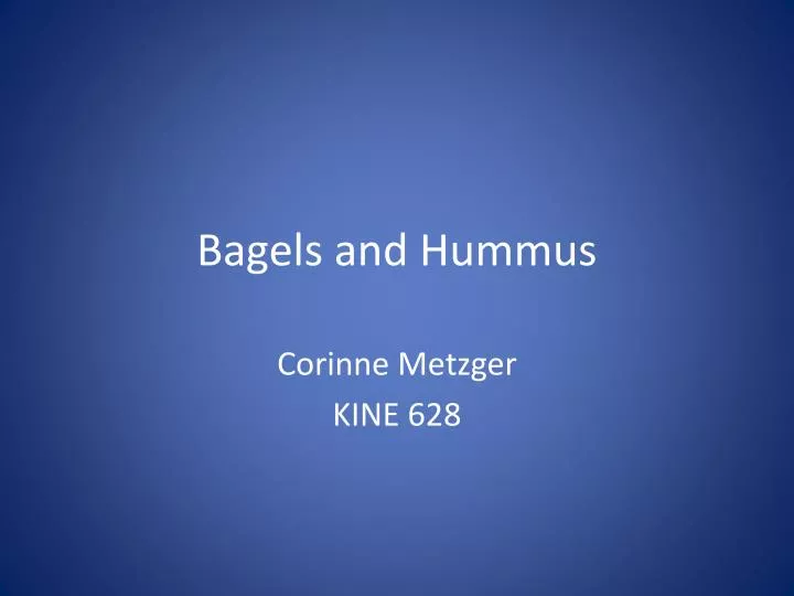 bagels and hummus