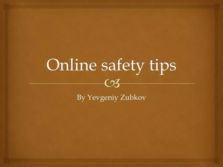 online safety tips