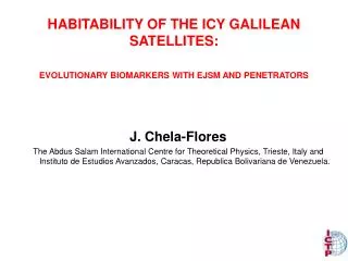 habitability of the icy galilean satellites: