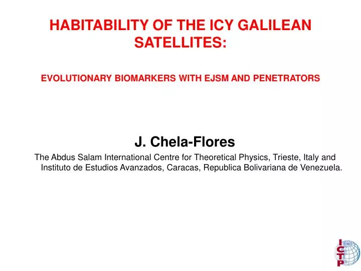 habitability of the icy galilean satellites