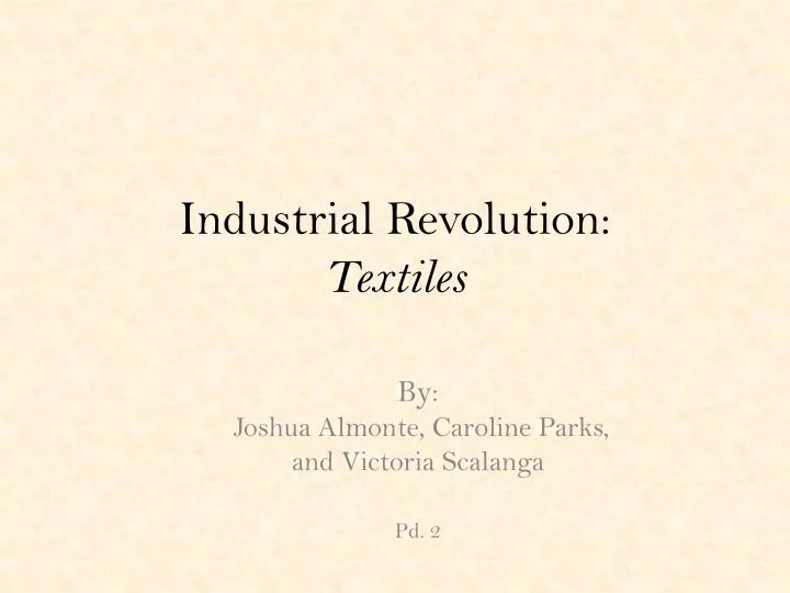 industrial revolution textiles