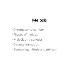 Meiosis