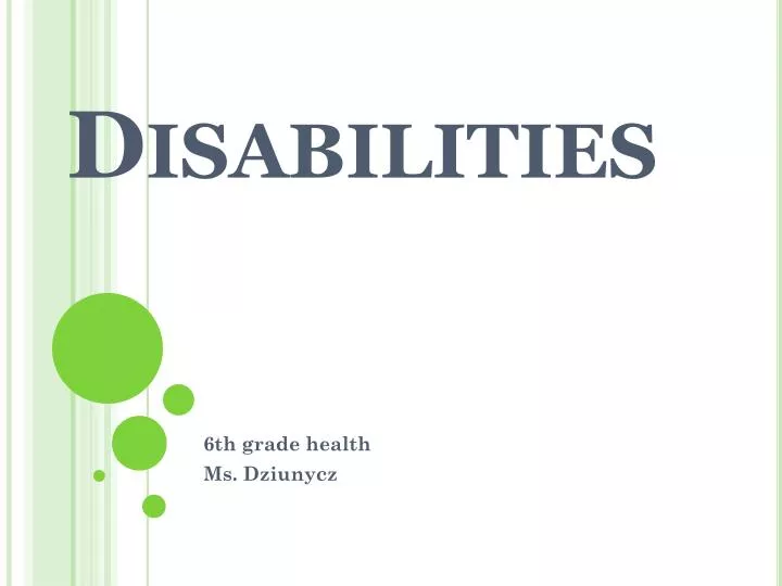 PPT - Disabilities PowerPoint Presentation, Free Download - ID:2128511