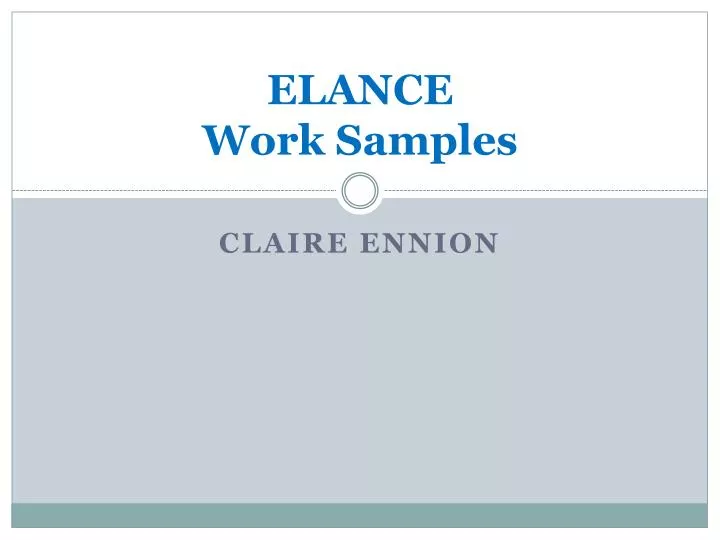 elance work samples