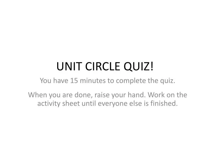 unit circle quiz