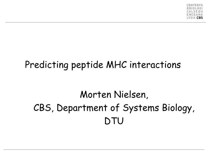 predicting peptide mhc interactions