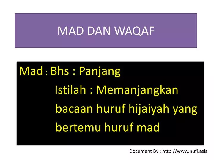 mad dan waqaf