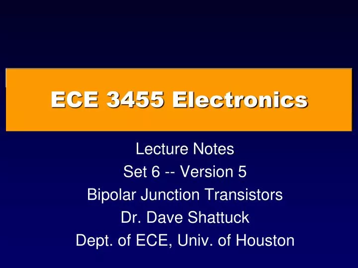 ece 3455 electronics