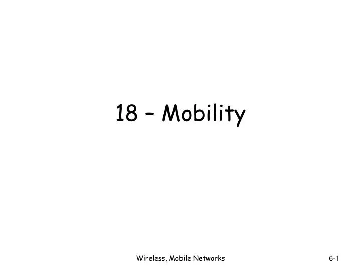18 mobility
