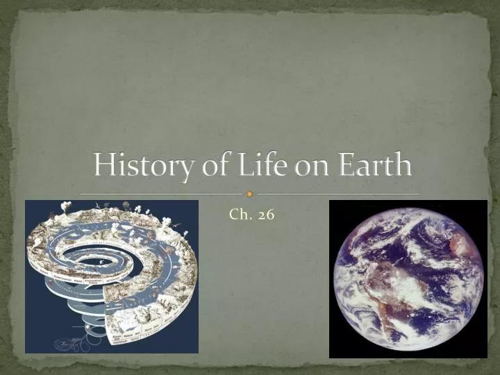 history of life on earth