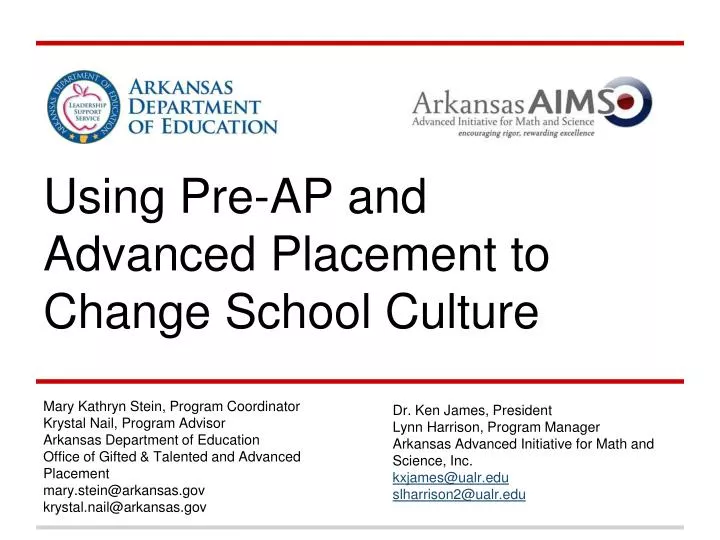 using pre ap and advanced placement to change school culture