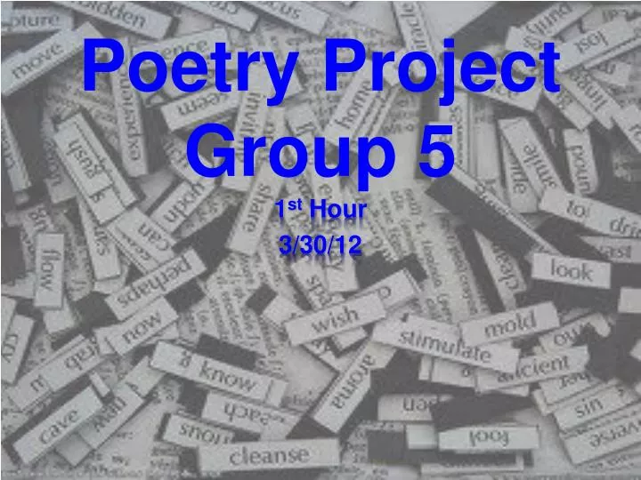 poetry project group 5