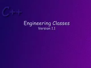 Engineering Classes Version 1.1