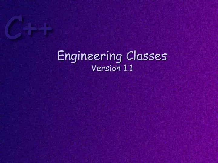 engineering classes version 1 1