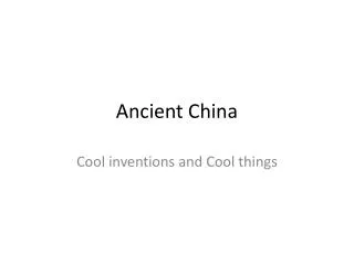 Ancient China