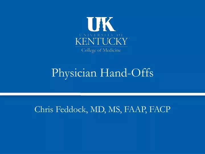 physician hand offs