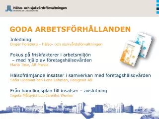goda arbetsf rh llanden
