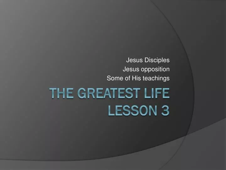 jesus disciples jesus opposition some of his teachings