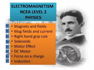 ELECTROMAGNETISM NCEA LEVEL 2 PHYSICS