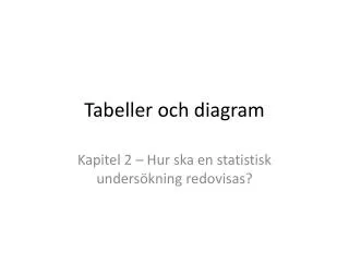 tabeller och diagram