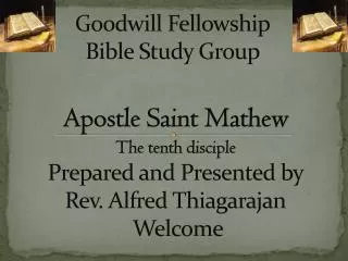 Goodwill Fellowship Bible Study Group