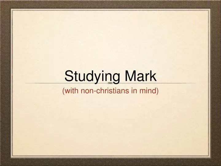 studying mark