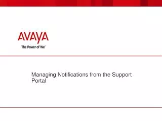 Managing Notifications from the Support Portal