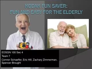 Kodak Fun Saver: Fun and easy for the elderly