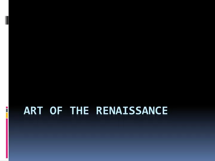 art of the renaissance