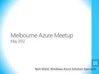 Melbourne Azure Meetup May 2012