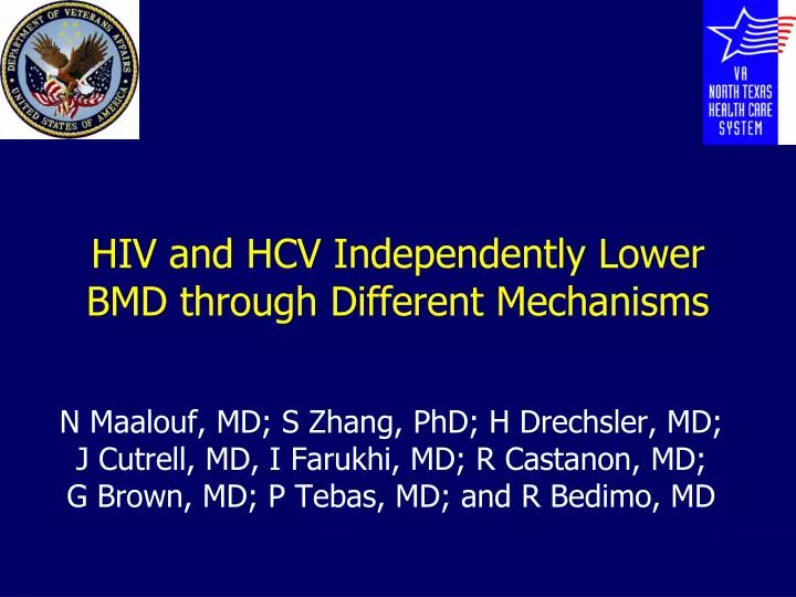 hiv and hcv independently lower bmd through different mechanisms