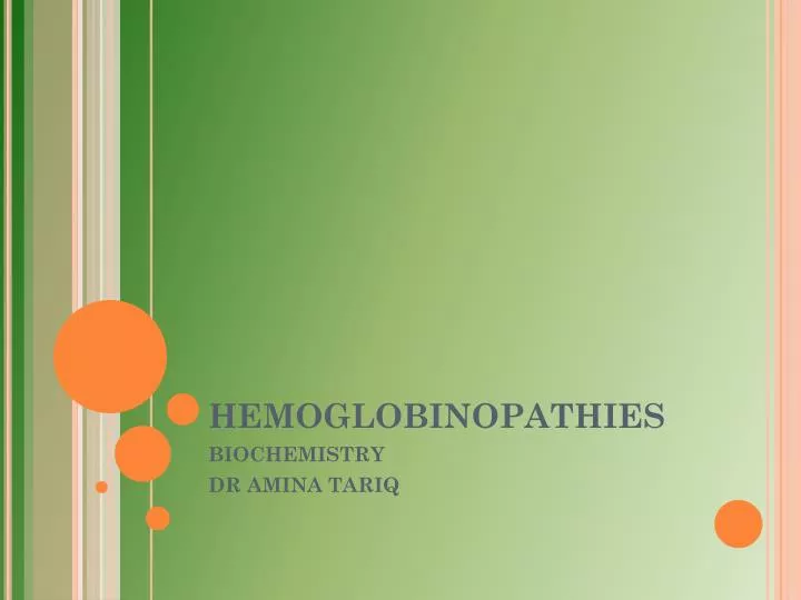 hemoglobinopathies