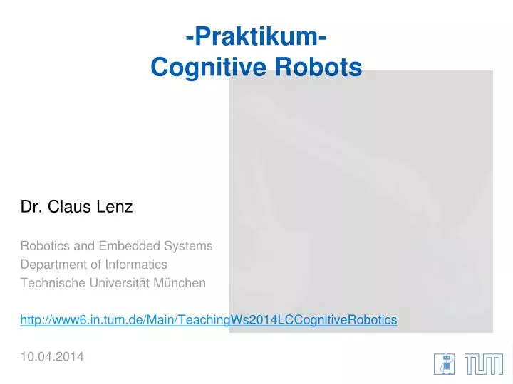 praktikum cognitive robots
