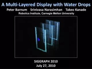 A Multi-Layered Display with Water Drops