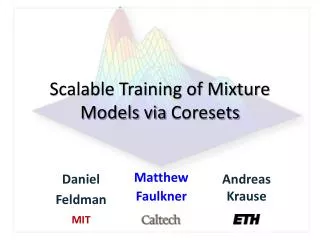 Scalable Training of Mixture Models via Coresets