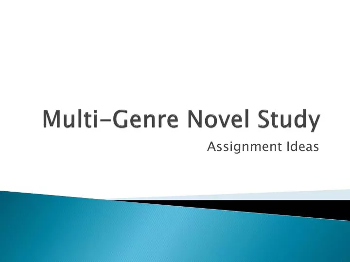 multi genre novel study
