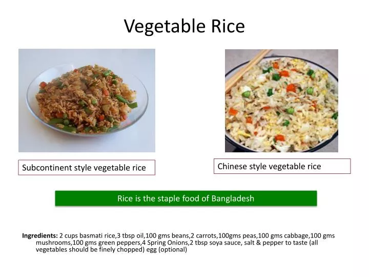 vegetable rice