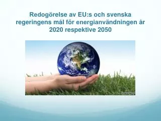 EU:s mål för energianvändningen år 2020