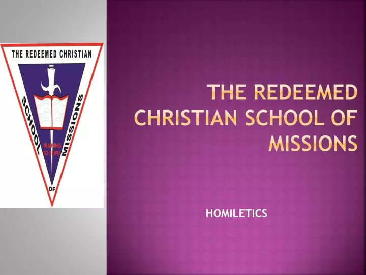 the redeemed christian school of missions