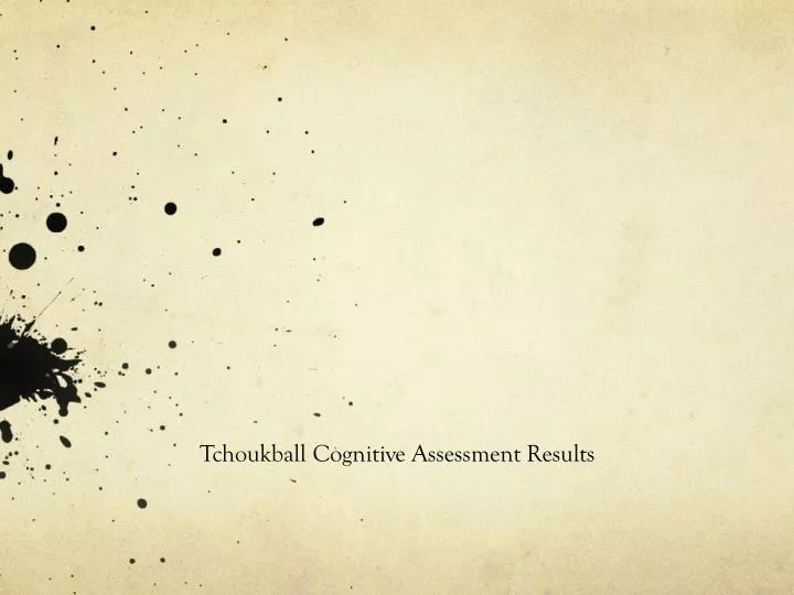 tchoukball cognitive assessment results