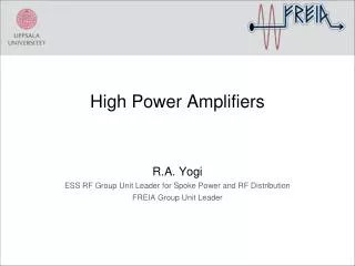 High Power A mplifiers