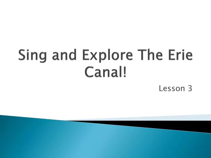 sing and explore the erie canal