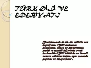 t rk d l ve edeb yati