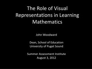 The Role of Visual Representations in Learning Mathematics