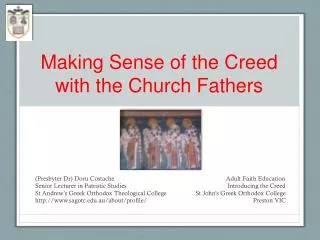 Making Sense of the Creed with the Church Fathers